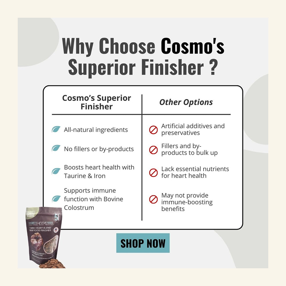 **NEW RELEASE** Cosmo's Three Heart Blend Raw Food Finisher™ -- Heart & Liver Health!