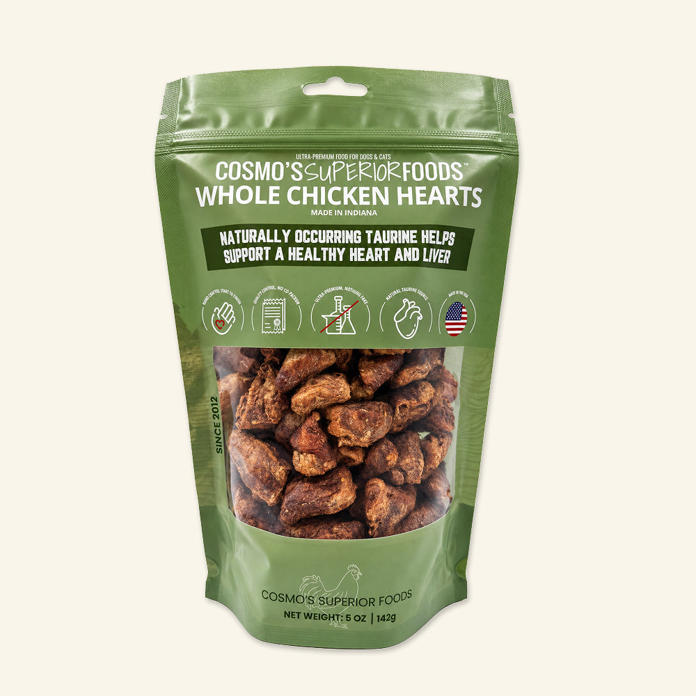 Cosmo's Whole Chicken Hearts 5 oz.