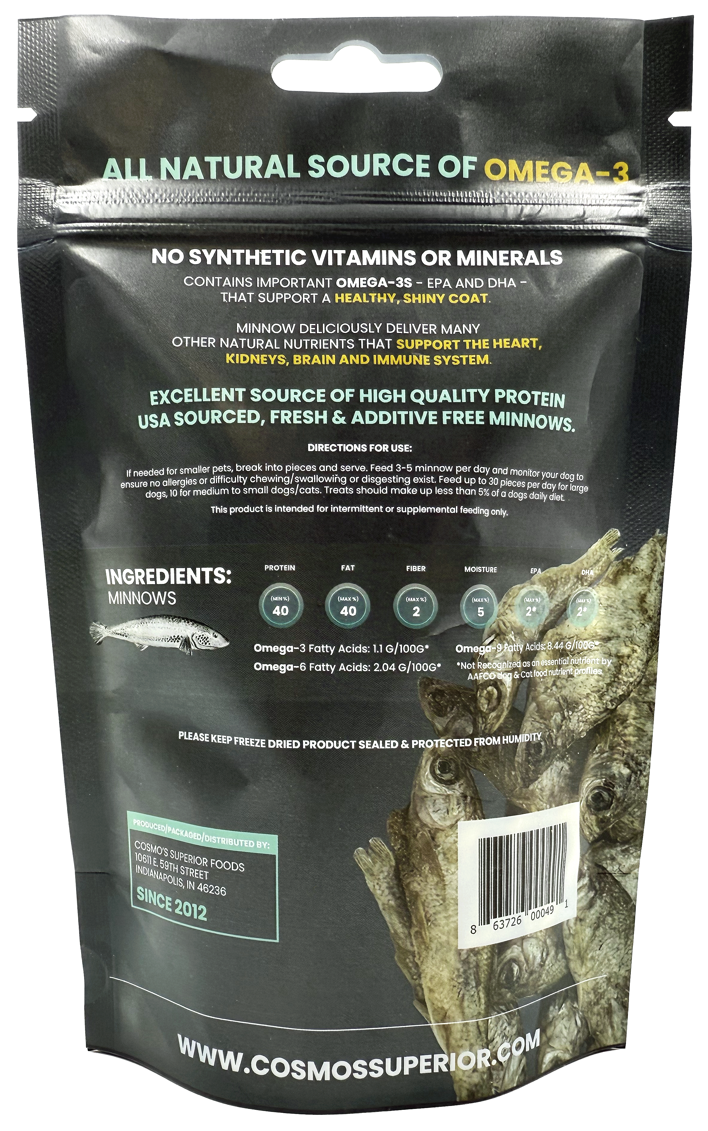 Cosmo's Superior Whole Minnow 0.5 oz