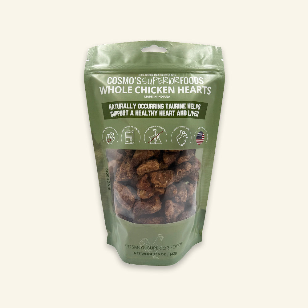 Cosmo's Whole Chicken Hearts 5 oz.