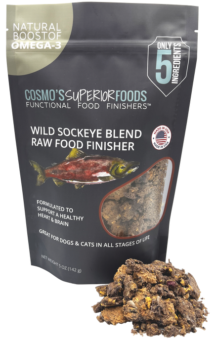 **NEW RELEASE** Cosmo's Wild Sockeye RAW Functional Food Finisher™ -- Natural Omega-3s