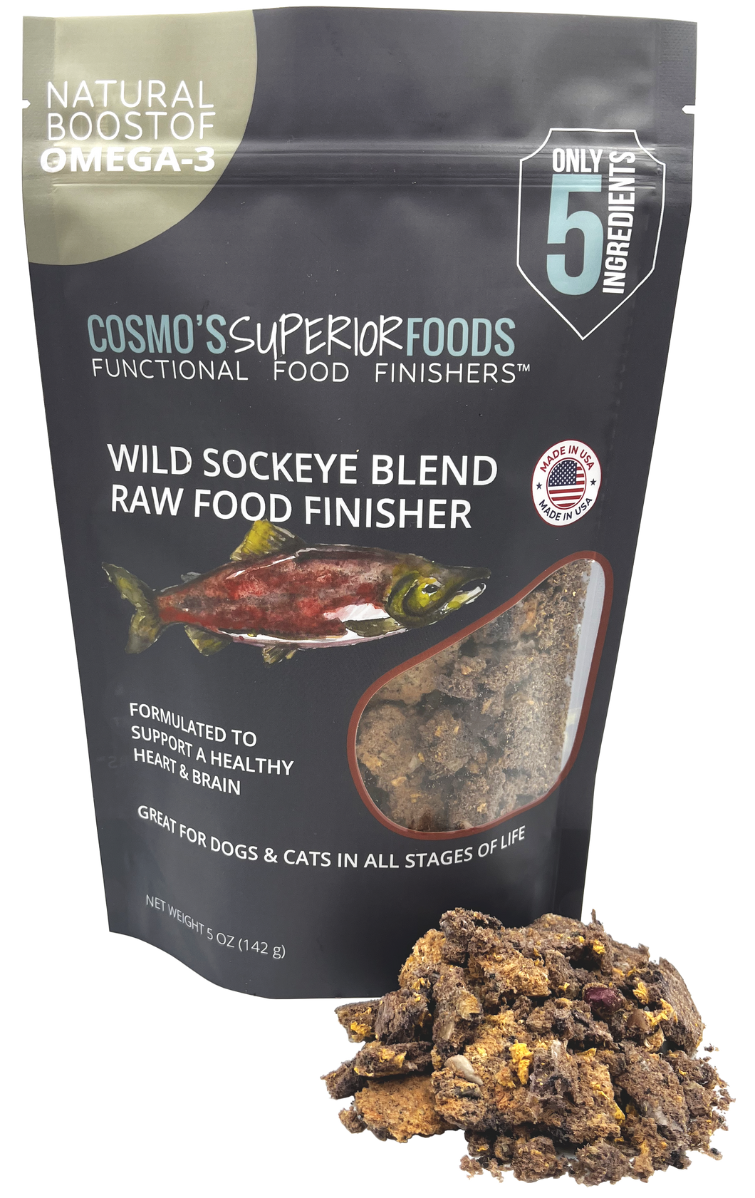 **NEW RELEASE** Cosmo's Wild Sockeye RAW Functional Food Finisher™ -- Natural Omega-3s