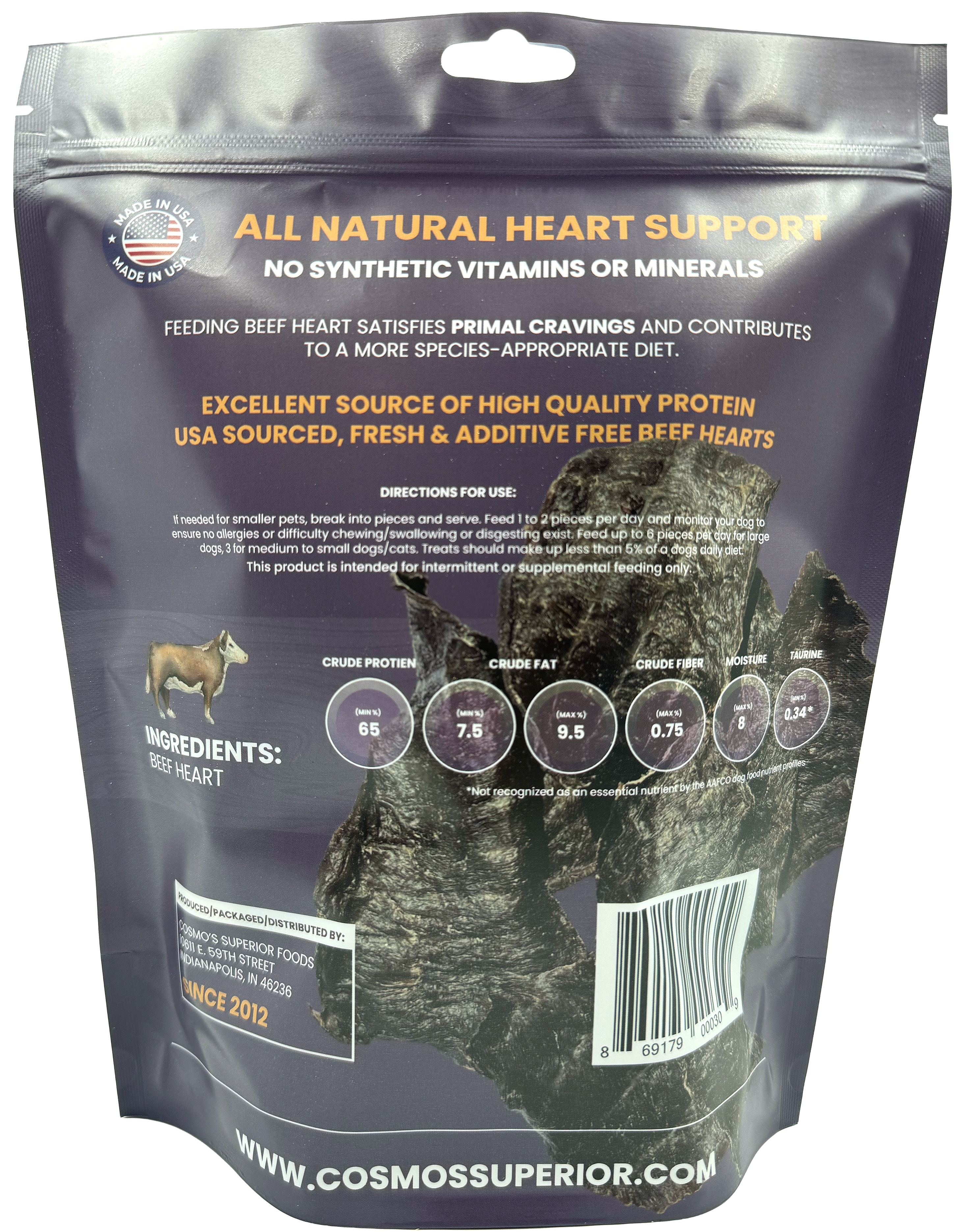 Cosmo's Signature Beef Heart - 8 oz