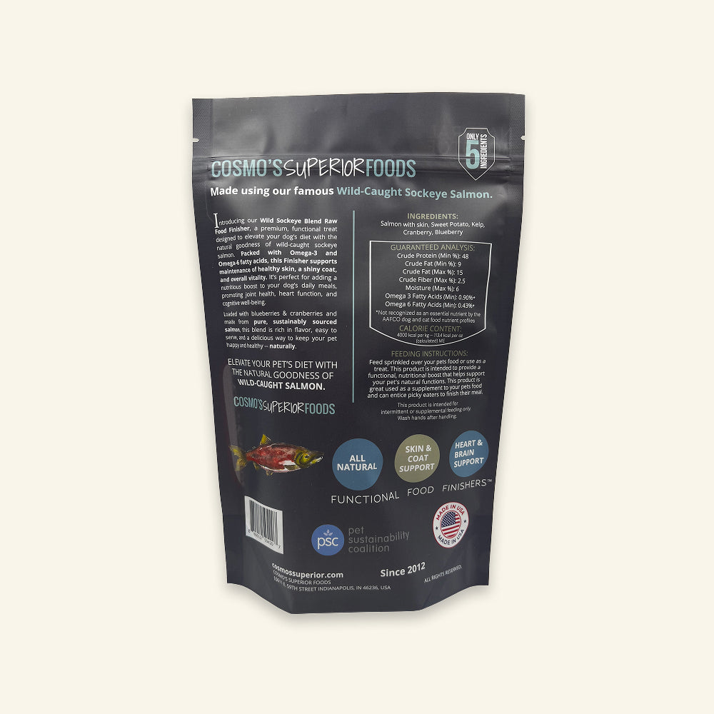 **NEW RELEASE** Cosmo's Wild Sockeye RAW Functional Food Finisher™ -- Natural Omega-3s