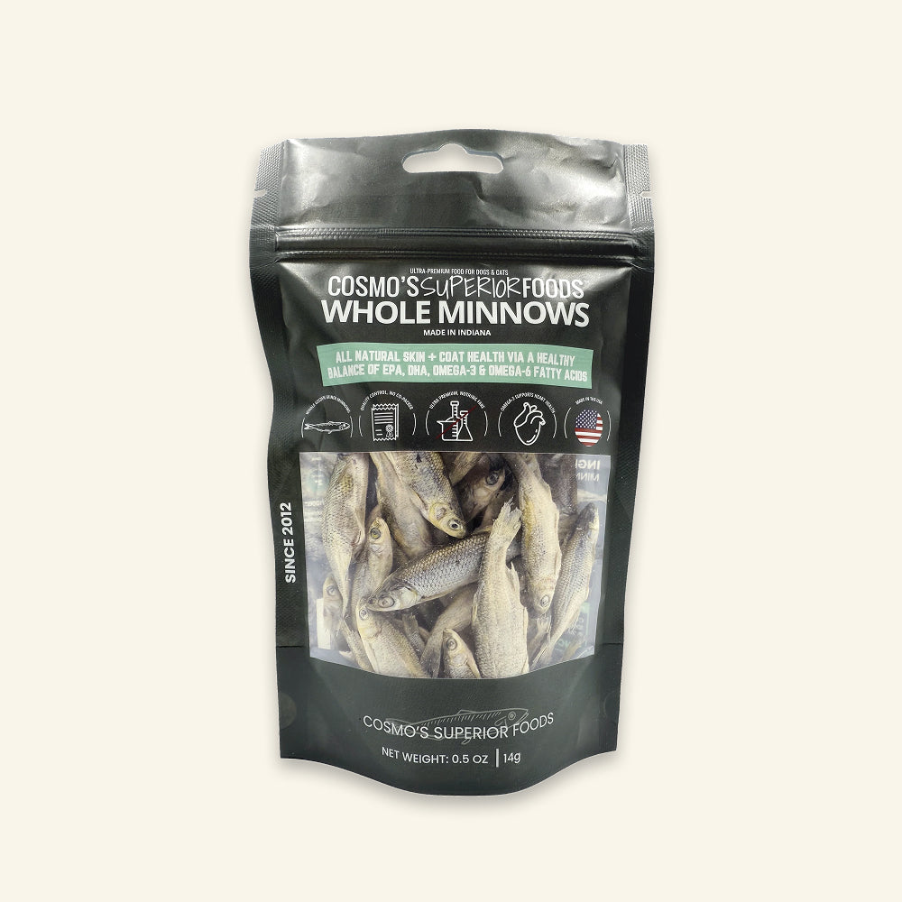 Cosmo's Whole Minnow 0.5 oz - Freeze-Dried Dog & Cat Treat - Single Ingredient Pet Snack
