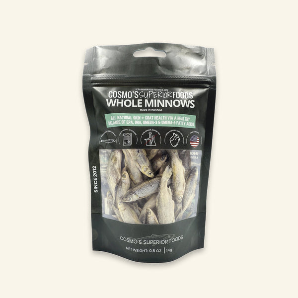 Cosmo's Whole Minnow 0.5 oz - Freeze-Dried Dog & Cat Treat - Single Ingredient Pet Snack