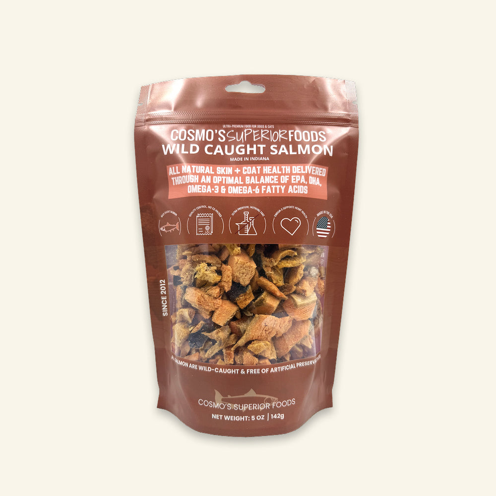 Cosmo’s Wild Caught Sockeye Salmon 5 oz – Freeze-Dried Dog & Cat Treat – Single Ingredient Pet Snack